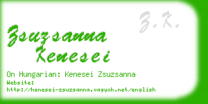 zsuzsanna kenesei business card